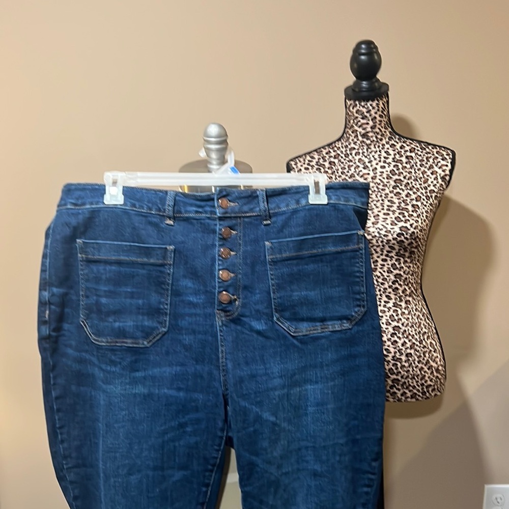 Judy blue 22W skinny fit button fly front pocket jean